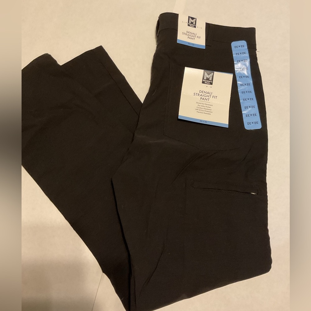 Member’s Mark Straight Fit Black Chinos 32x32